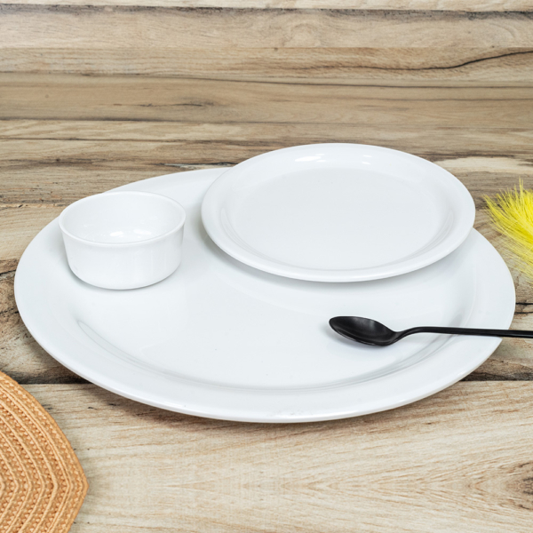 Quarter & Full Plate White