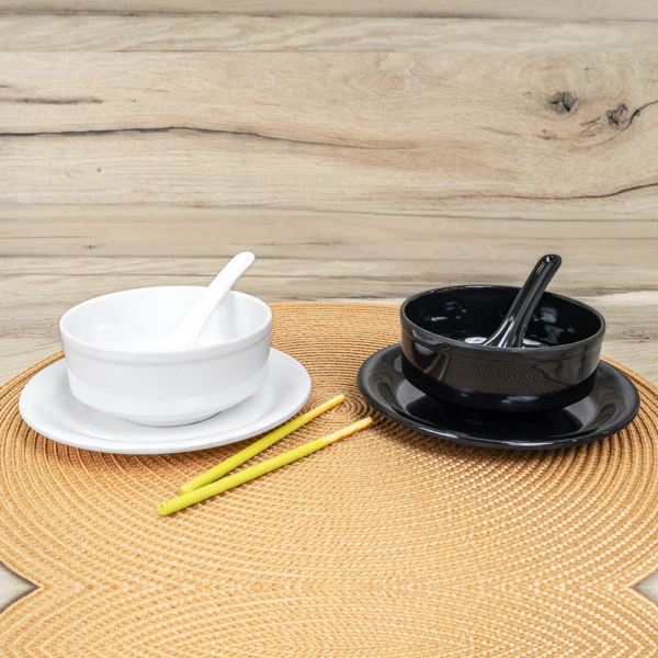 Soup Bowl Plate & Spoon